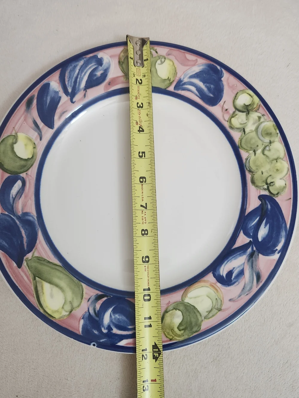 Vintage Syracuse China Platter - Fruit Border Pink, Blue, Green